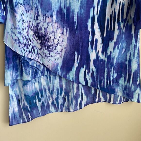 Chico’s Asymmetric Tunic Blouse 0=S - Picture 4 of 8